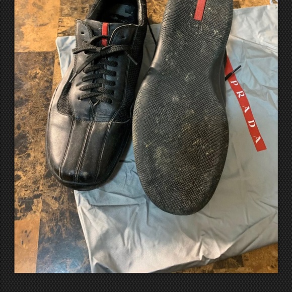 PRADA AMERICAS CUP black SHOES MENS SZ 9 DESIGNER main image 6
